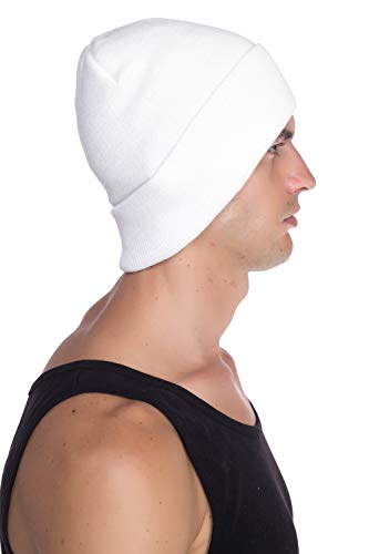 Image of Top Level Beanie Men Women - Unisex Cuffed Plain Skull Knit Hat Cap