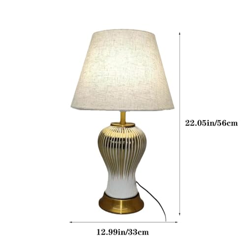 Lampe de Bureau en Céramique Luxe Style Nouveau Chinois - 3