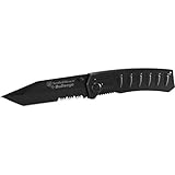 Smith & Wesson Bullseye CK112S Liner Lock Folding Knife Partially Serrated Tanto Blade Aluminum Handle