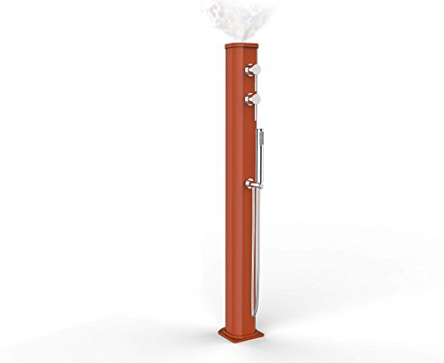 Arkema De Ducha Solar De Exterior Con Nebulizador Mezclador Y Ducha De Mobile Jolly Go Naranja