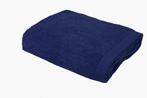 ABECE CASA Toalla Alfa 600 gr/m2 Algodón Suave (Azul, Lavabo-50x100 cm) Cover