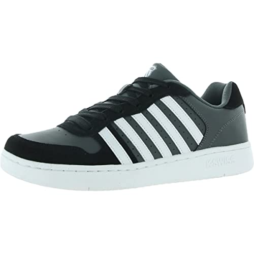 K-Swiss Men's Court Palisades Sneaker, Black/Charcoal/White, 7