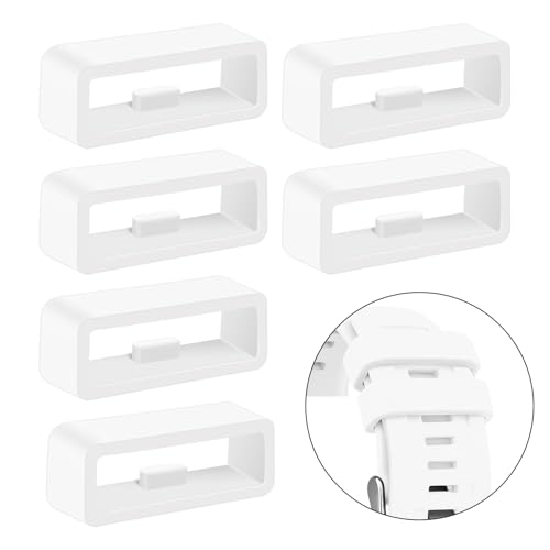 6-Pack Band keepers Compatible con Garmin 20mm Silicona miniatura 1