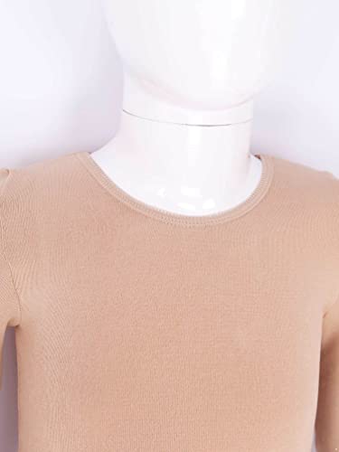 YiZYiF Kids Boys Girls Fleece Lined Thermal Underwear 2 Pcs Gymnastics Ballet Dance Undergarments Long John Set4