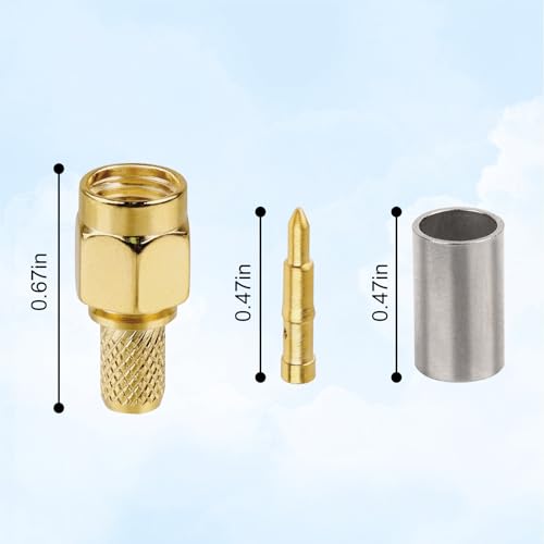 MOOKEERF Conector SMA Macho Crimp Pack 10 miniatura 5