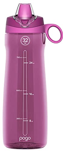 Pogo Bpa-Free Tritan Plastic Water Bottle With Soft Straw, 32 Oz, Fuchsia #TOP9