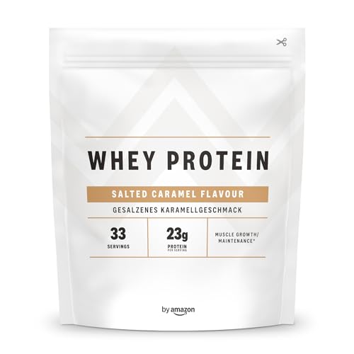 by Amazon — Nutrition Molkeneiweiß, Gesalzenes Karamell, 33 portions, 1 kg (1er Pack), (Zuvor eine Marke von AMFIT, gleiches Produkt)