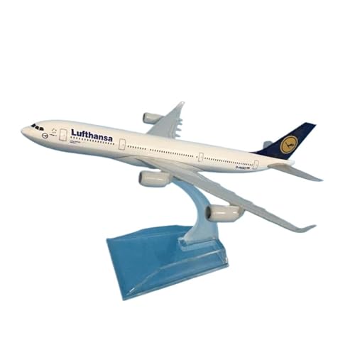 Modelo de avión 1:400 Lufthansa A340 de metal para decoración de despachos