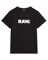 G-STAR RAW Men's Holorn Graphic Crew Neck Short Sleeve T-Shirt, Raw: Black, Medium