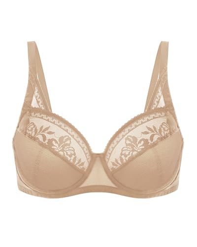 Image of HSIA Minimizer Bras for Women Large Bust Full Coverage Lace Plus Size Bra - Mermaid Scales