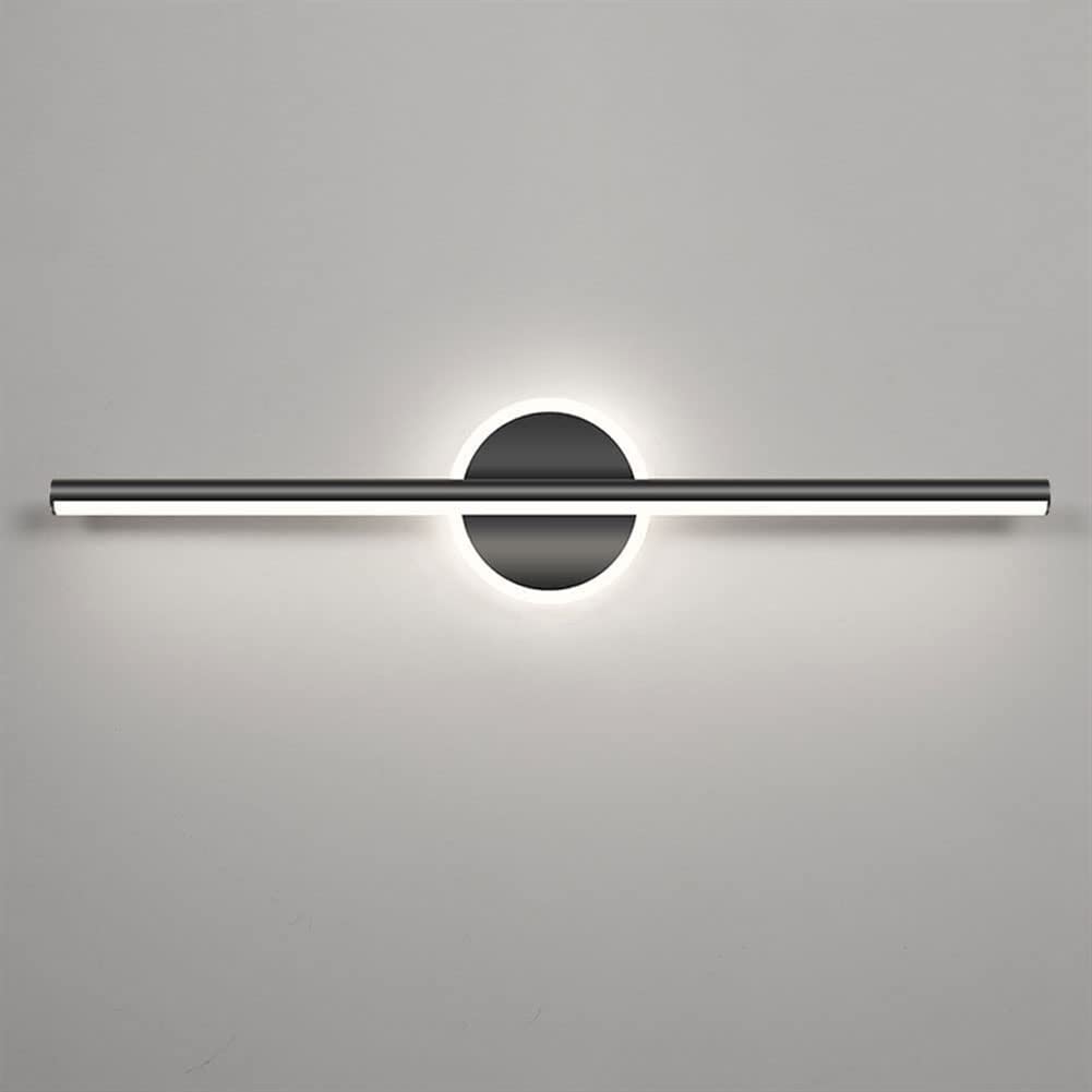 FZQSXAZU LED Wall Lamp Black Vani Light Bathroom Mirror Lighting Front for Makeup Linear Cosmetic Above Cabinet Illuminat Slish Sconce