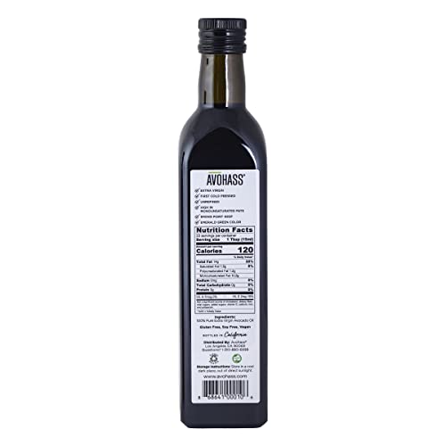 Avohass Mexico Extra Virgin Avocado Oil 16.9 fl oz 2 Bottle Case.