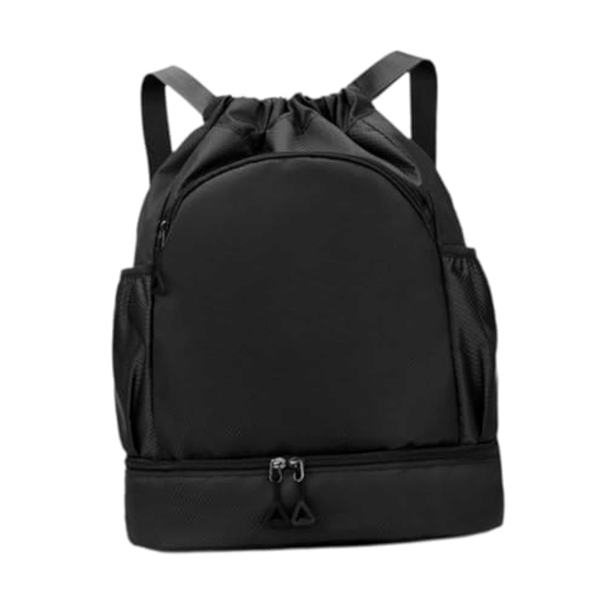 Sports Drawstring Backpack Rucksack, Black