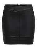 Only Onlbase Faux Leather Skirt Otw Falda, Negro (Black Black), 38 para Mujer