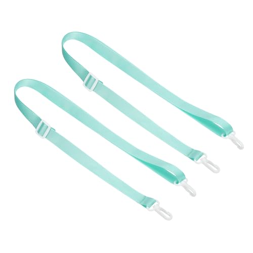 Image of PATIKIL 125cm x 2cm Replacement Shoulder Strap, 2 Pack Adjustable Swivel Clips Hook Buckle Slide Crossbody Bag Belt for Water Bottle Carrier Sling Bag, Cyan
