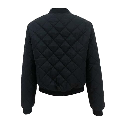 Chaqueta de mujer acolchada Slim Fit con cuello alto y estilo béisbol 3