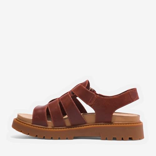 Timberland Timberland Women's Clairemont Way Fisherman Sandal, Red, 10 Medium