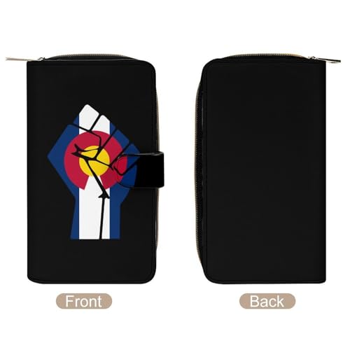 Colorado Flag Resist Long Wallet for Women Men Purses Coin Pouch Credit Card Holder Organizer3