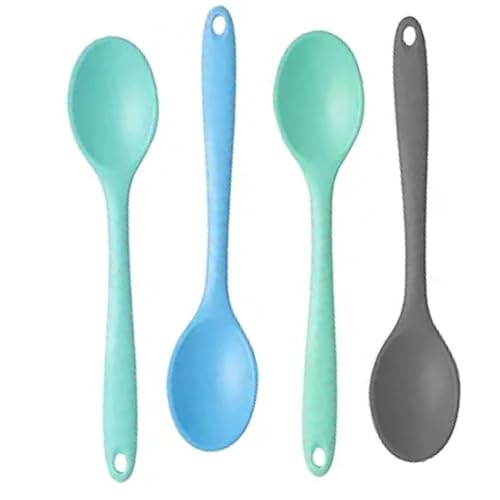 4PCS Small Colorful Silicone Spoons