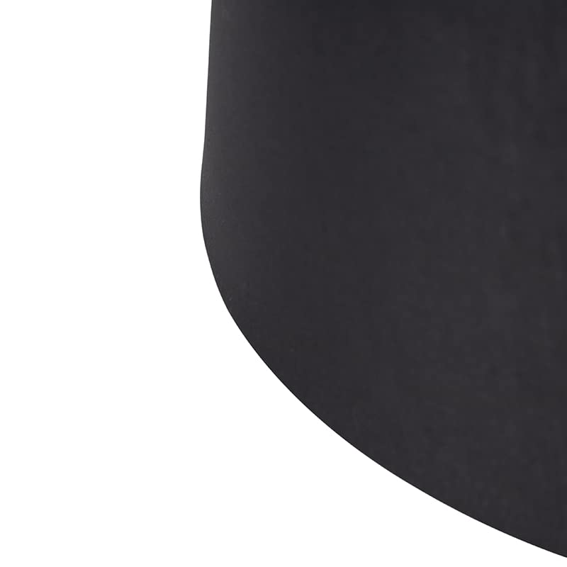 QAZQA rond schuin katoen - Paralume Moderno - luce - Ø 500 mm - Nero - Moderno -