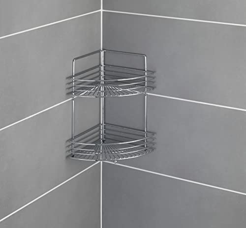 Etagère d'angle murale Milano WENKO à 2 niveaux chromé pour optimiser votre douche - 3