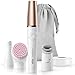 Braun FaceSpa Pro SE912, 10 Mikropinzetten, Aufsatz zur Hautstraffung und Gesichtsreinigungsbürste, epilierer damen gesicht, wiederaufladbar, 90 Minuten kabellose Anwendung, Wet&Dry, Weiß/Bronze