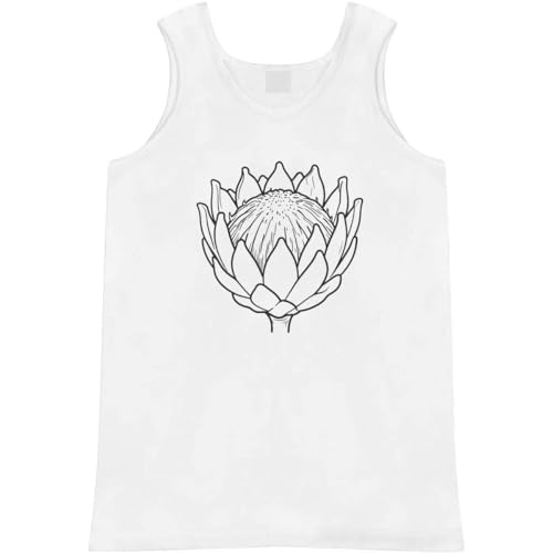 Image of Azeeda Large 'Protea Flower' Adult Vest/Tank Top (AV00188285) White