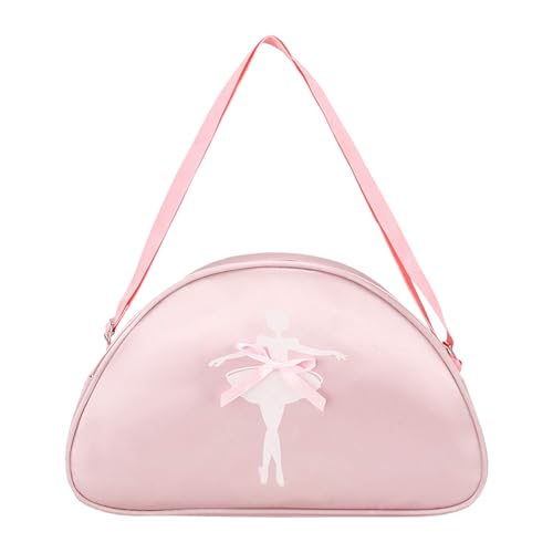 CHUNLINLAODA Mädchen Rucksack Balletttasche Kinder Tanztasche tragbare Sporttasc Tanz Schuhbeutel Kleine Niedliche Stickerei Ballerina Rucksack Ballett Mädchen Schule Gymnastik Rucksac Ballett (Rosa)
