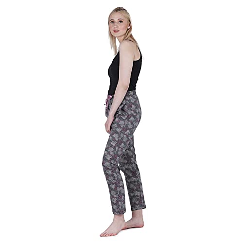 Image of Women's Cotton Printed Night Pyjama with Two Pockets