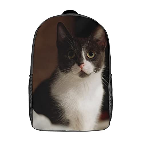 Sac à dos d'école de chat grand format 17 pouces adulte
