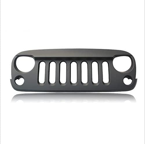 ABS Front Matte Black Transformer Grille Grid Eagle Eye Grill W/Mesh Car Accessories for Wrangler JK 2007-2018 (J264-3)