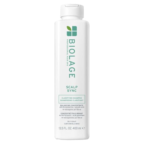 Biolage Shampoo Riequilibrante per Cute Grassa, Adatto a Tutti i Tipi di Capelli, Arricchito con Tè Fermentato e Acido Glicolico, Clarifying Shampoo, Scalp Sync, 400ml