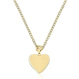 Tiny Heart Necklace for Girls Women 14K Gold Plated Love Heart Pendant Necklaces for Teen Girl Gifts Dainty Cute Love Necklace Choker For Couple or Friends as Birthday Valentine's Gifts for Women,Lover,Teenage Girls,Mom&Daughter,Sister and Family,etc