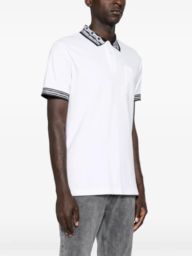 Versace Jeans Couture White Mens Polo Shirt with Chain Detail3