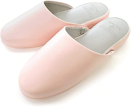 ベーシックスタンダード トイレスリッパ 消臭 吸湿 メッシュ インナー 抗菌 フェイクレザー 来客用スリッパ ピンク M フリーサイズ