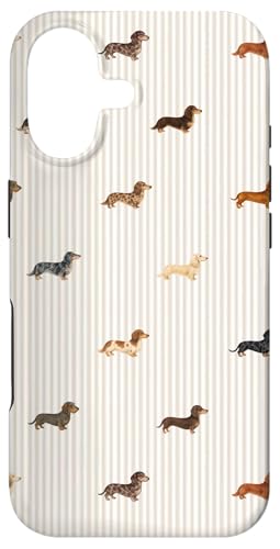 Long-Haired Dachshund, Mini Cream, Wire Doxie Cute Pattern Case for iPhone 17