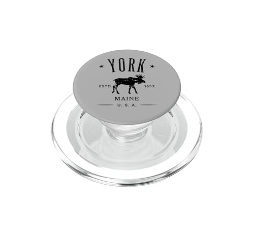 PopSockets PopGrip pour MagSafe York Maine USA élan design vieilli pour smartphone