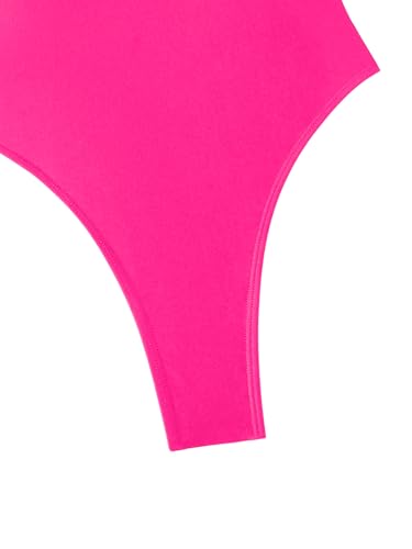 Image of Foxiny Sexy Backless Cheeky High Cut Leg Thong V Neck One Piece Swimsuit