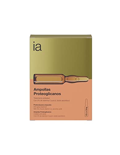 Interapothek Proteoglicanos 10 Ampollas,cuidado antiedad enriquecido,aporta luminosidad al rostro,con Vitamina C,Vitamina F y Vitamina E,
