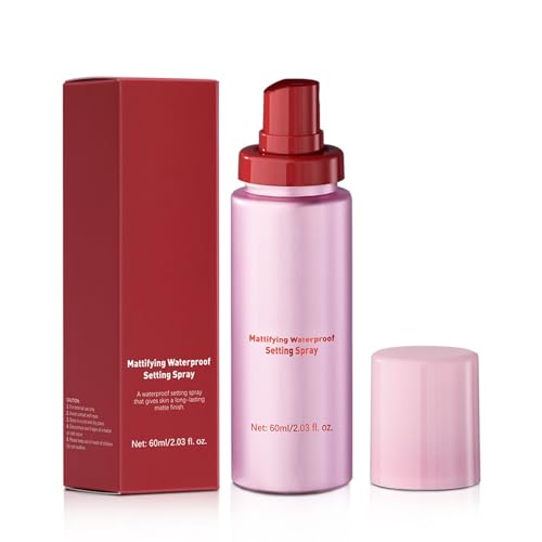 Spray fixateur de maquillage Brume fixatrice mate invisible avec formule hydratante, prolongateur de maquillage waterproof pour une tenue de 12 heures, 60 ml/2,03 fl.oz. Spray fixateur léger