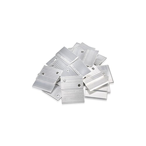 1-1/2'' Z-Clip Aluminum, French Cleat Picture Hanger System, Light to Medium Duty (Bag of 10 Pairs)