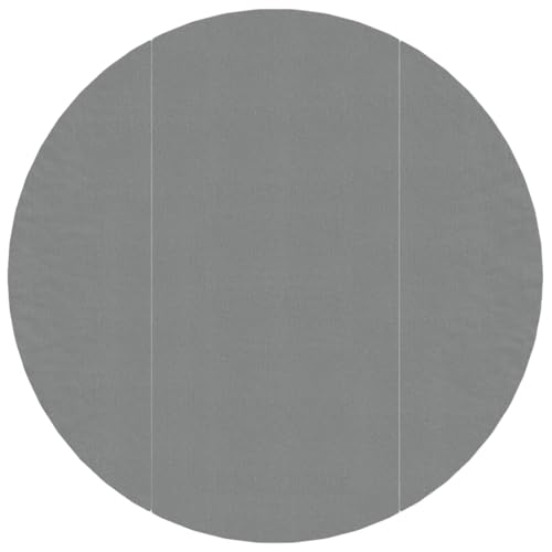 vidaXL Tapiz de Suelo Piscina geotextil de poliéster Gris Claro Ø306cm, Lona Suelo Piscina, Protector de Suelo para Piscina, Alfombra de Piscina