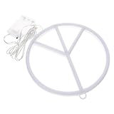 SAFIGLE LED Neonlicht Friedenszeichen Nachtlampe Batteriebetrieben USB Dekoratives Neonlicht für Schlafzimmer Wohnzimmer Bar Stilvolle Atmosphäre Langlebiges Kunststoffmaterial