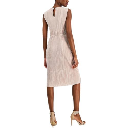 Anne Klein Womens Shimmer Pleated Shift Dress2