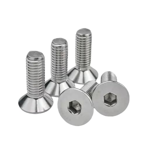 Allen Key Head Din7991 304Stainless Steel M3x4 /3x5 /3x6 /3x8 /3x10 Socket Flat Countersunk Head Nutrunner(M3x14mm 50Pcs)