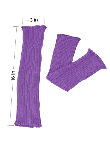 Image of Women Juniors Knitted Leg Warmers 16 inch Neon Colors Dance Halloween Accessory | 80s Party,Yoga Sports Fitness,Warm and Cozy,One Size Fits Most
