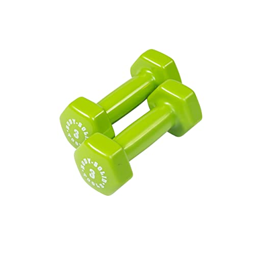 Body-Solid Tools BSTVD3PR Vinyl Dumbbells 3lb - Pair