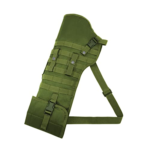 Tactical Retractable Shotgun Scabbard Soft Waterproof Rifle Cases Rifle Scabbard for Outdoor Hiking Camping (Army Green)