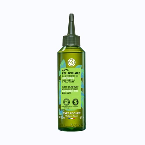 Yves Rocher - Loción Tratante Anti Caspa con Hierbabuena Bio - Cabello con Caspa - Purificado & Libre de Caspa - Sin Siliconas - 150ml