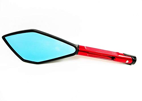 Kit Retrovisor Prisma+Manete Curto+Manopla Esportiva c/Peso Yamaha Fazer 250 Vermelho